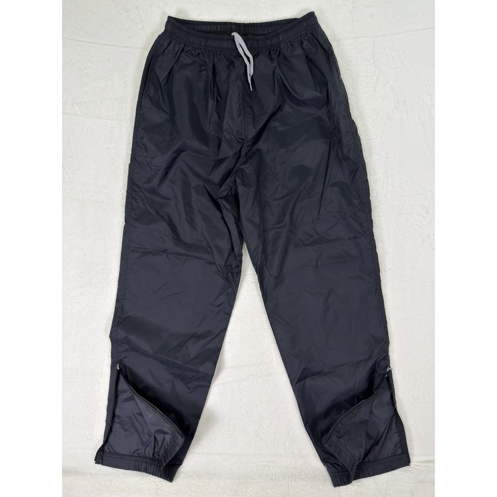 Nike Pants Boys XL 16-18 Black Nylon Pull On‎ Lightweight Zip Ankle Joggers